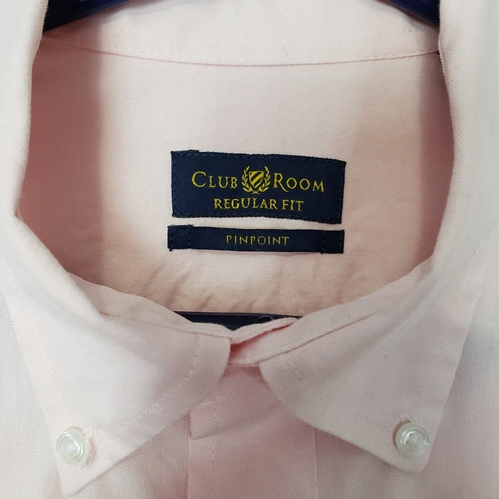 Club Room Pink Button-Up Regular Fit Dress Shirt - Picture 3 of 7
